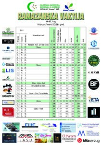 ramazanska vaktija za bec 2026